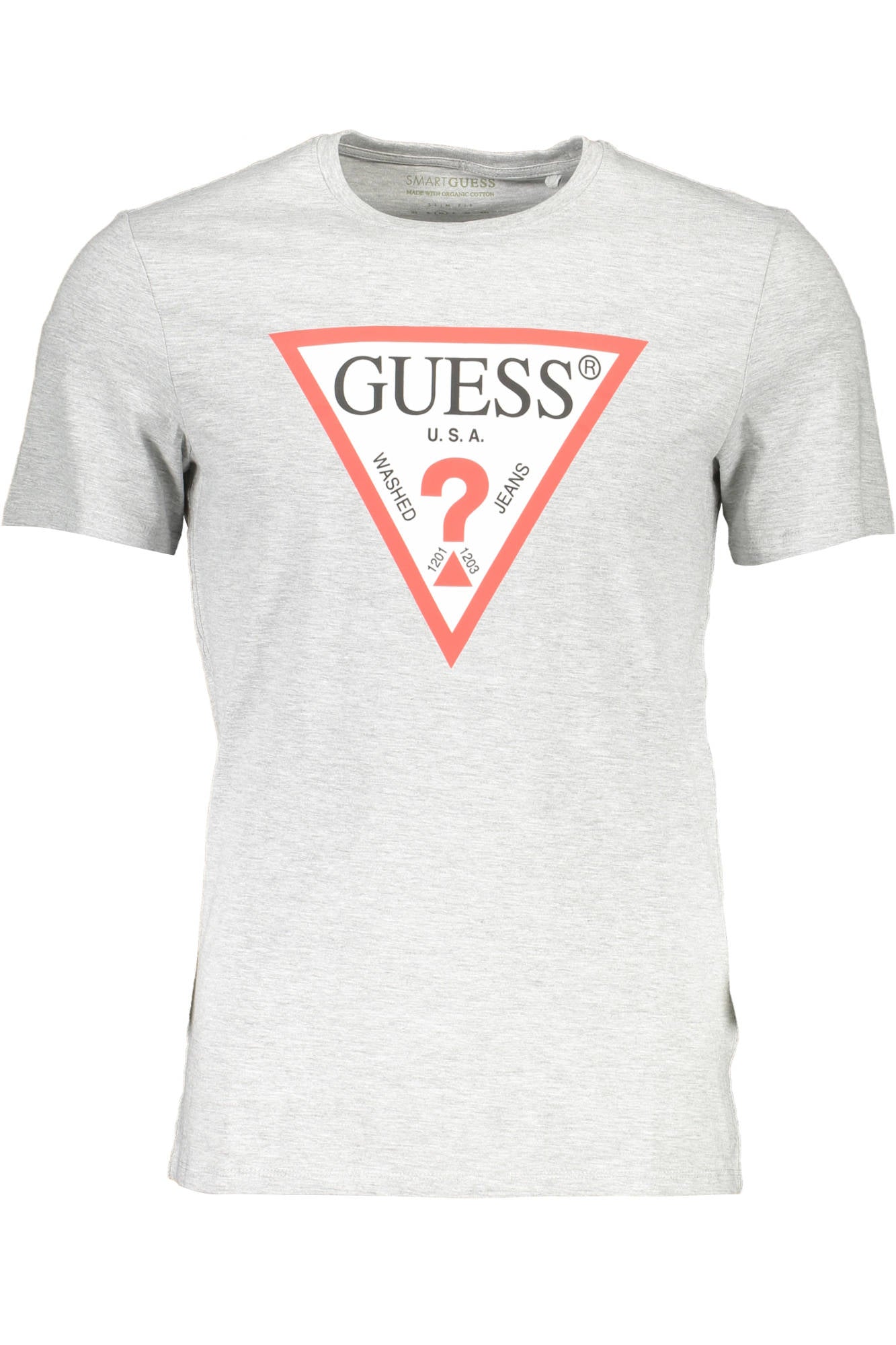 GUESS JEANS T-SHIRT MANICHE CORTE UOMO GRIGIO
