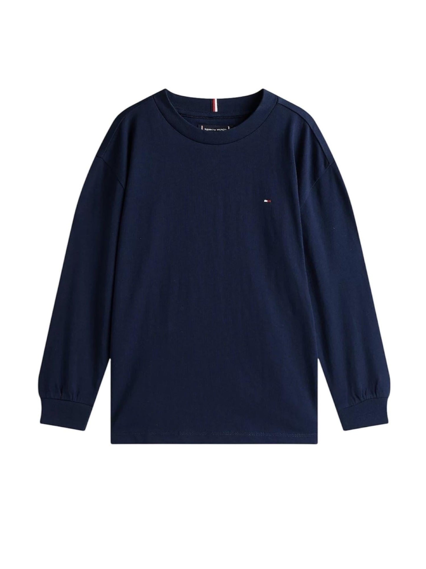 Tommy Hilfiger T-shirt manica lunga in jersey blu - mem39