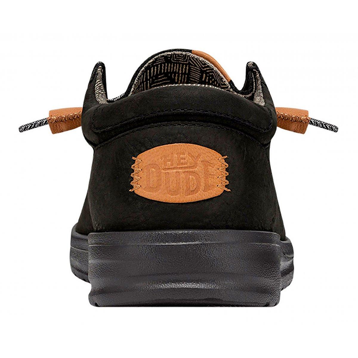 Hey Dude mocassini Wally Grip in pelle nero