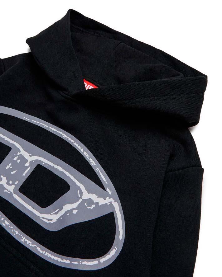 Diesel felpa con cappuccio Sbonniehood nero
