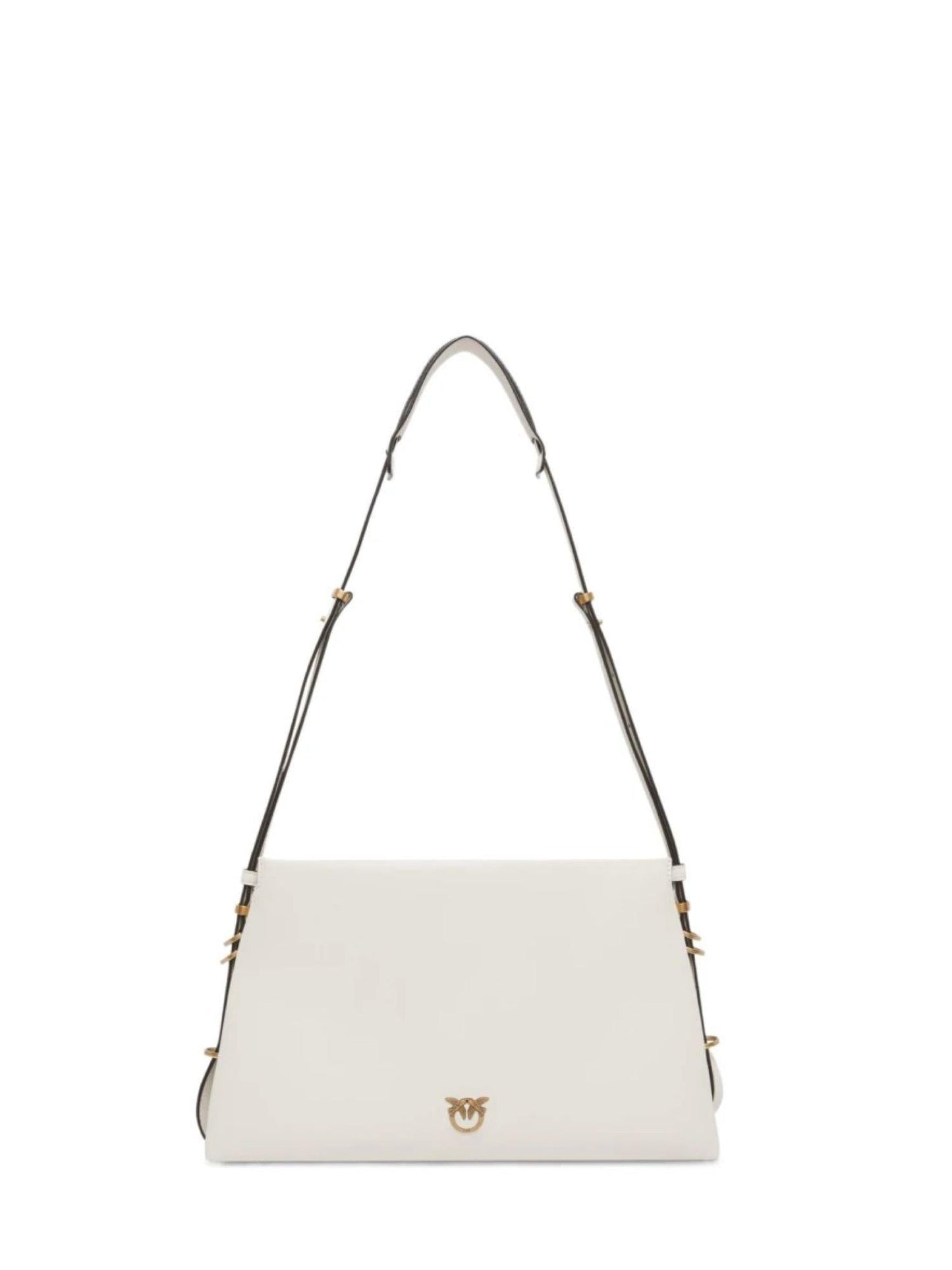 Pinko borsa a tracolla Triplet in pelle bianco latte