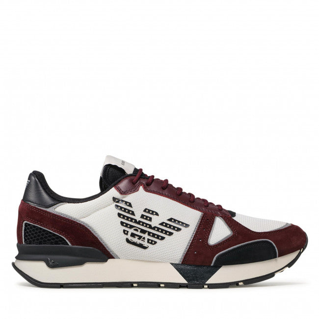 Sneakers Emporio Armani Stampate Bianco e Bordeaux 39,5 - mem39