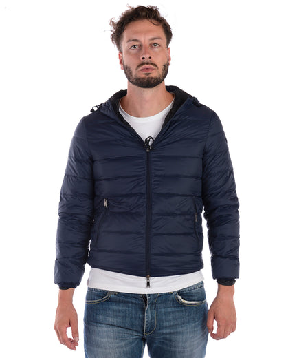 Piumino Blu Double Face con Cappuccio Emporio Armani - mem39