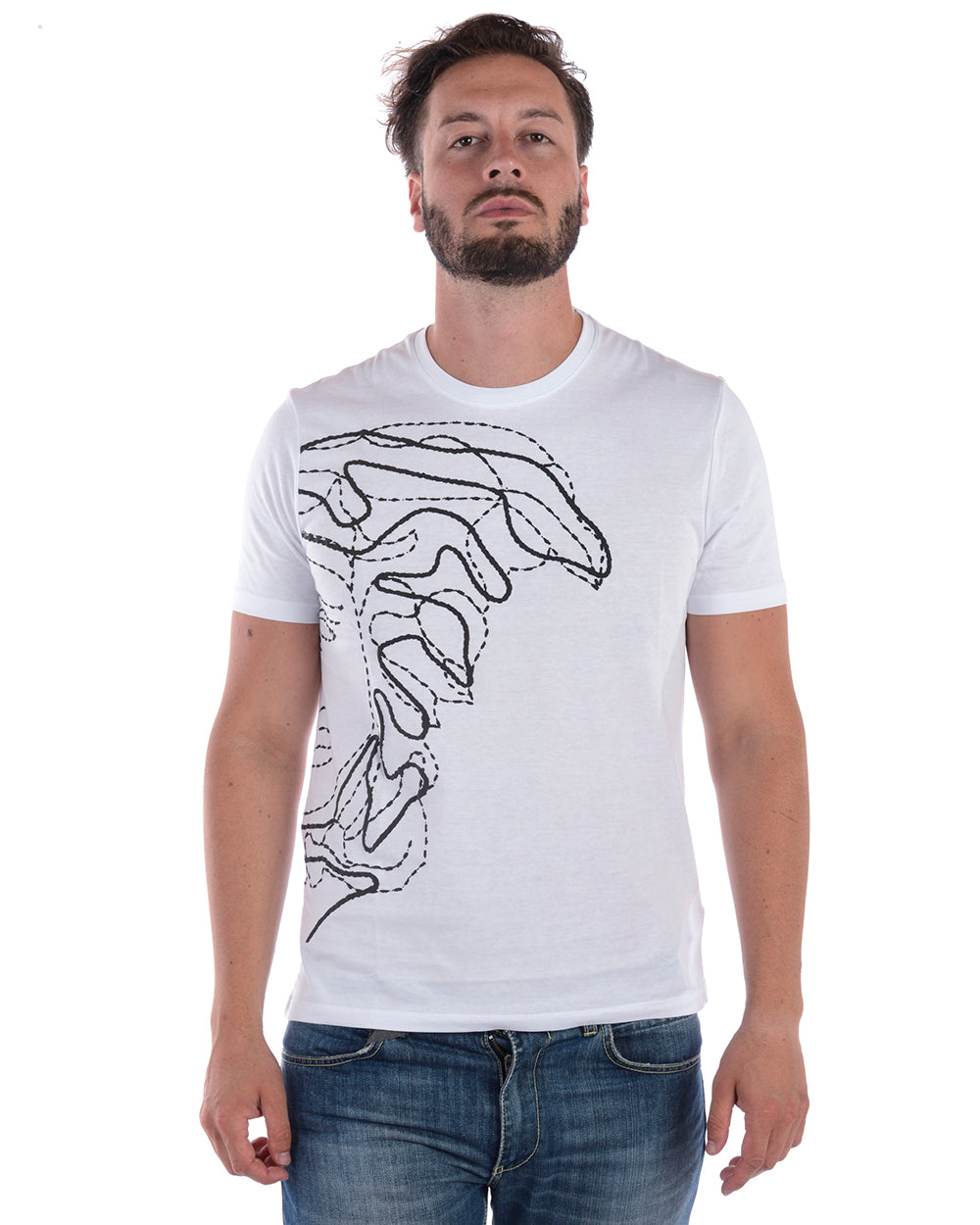 T-Shirt Versace Collection in Cotone Nero - mem39