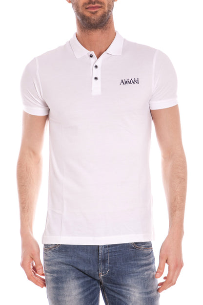 Polo Armani Jeans AJ Bianco in Cotone - mem39