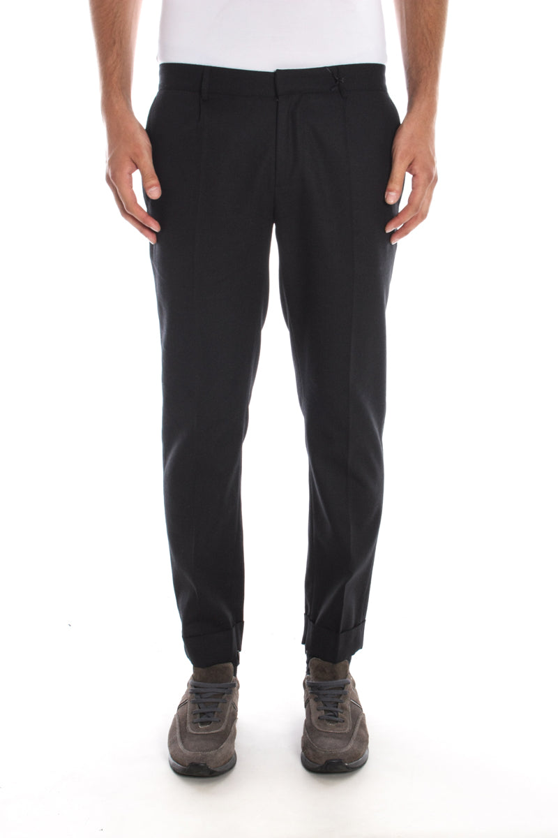 Pantaloni Nero Daniele Alessandrini - Eleganza Moderna - mem39