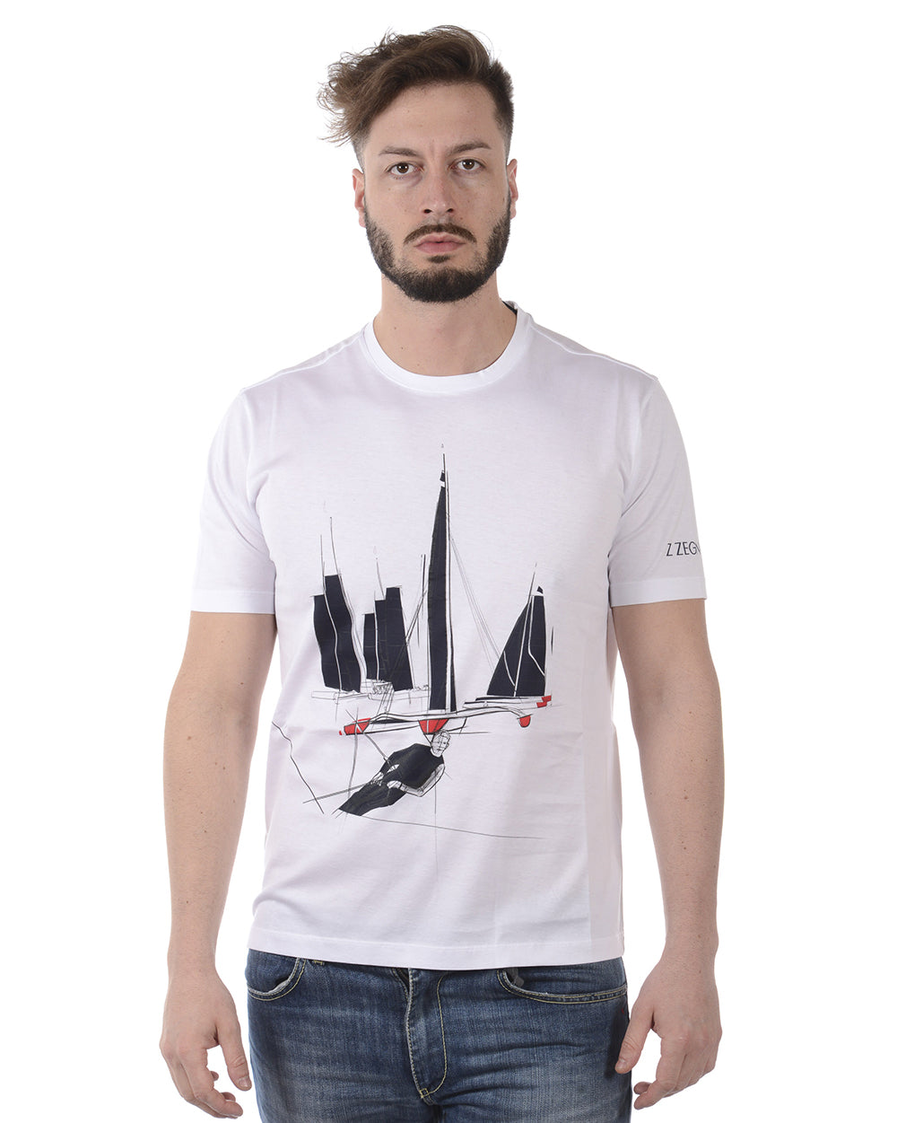 T-shirt Bianca in Cotone Zegna - mem39