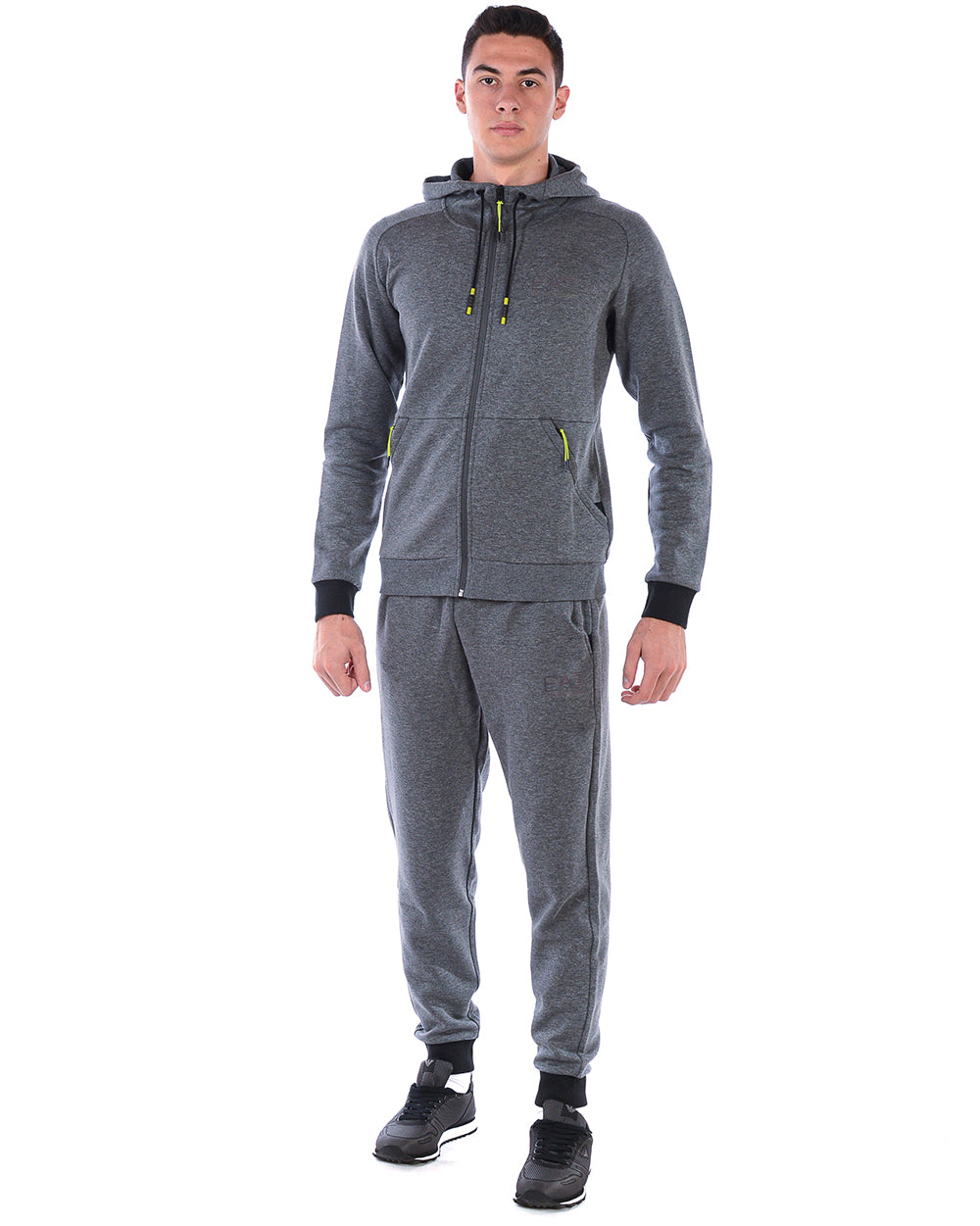 Tuta Sportiva Uomo EA7 Armani Bianca L - Felpa Zip e Cappuccio - mem39