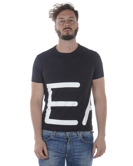 T-shirt Nera Maniche Corte Emporio Armani EA7 - mem39