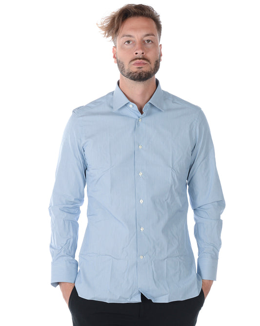 Camicia Zegna Cotone Azzurra 38 - mem39