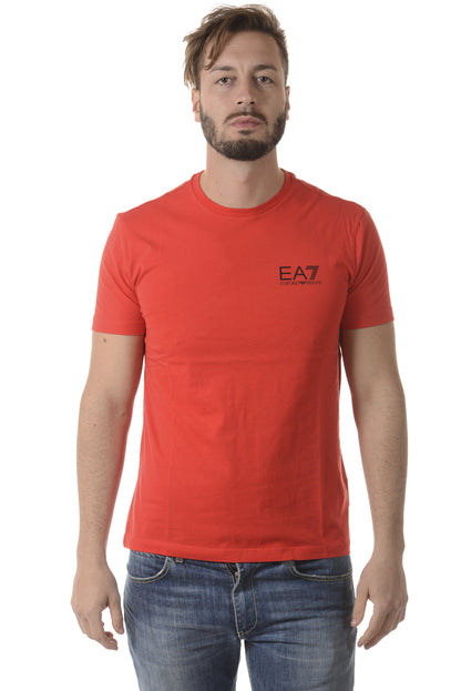 T-shirt Emporio Armani EA7 Rosso con Logo EA7 - mem39