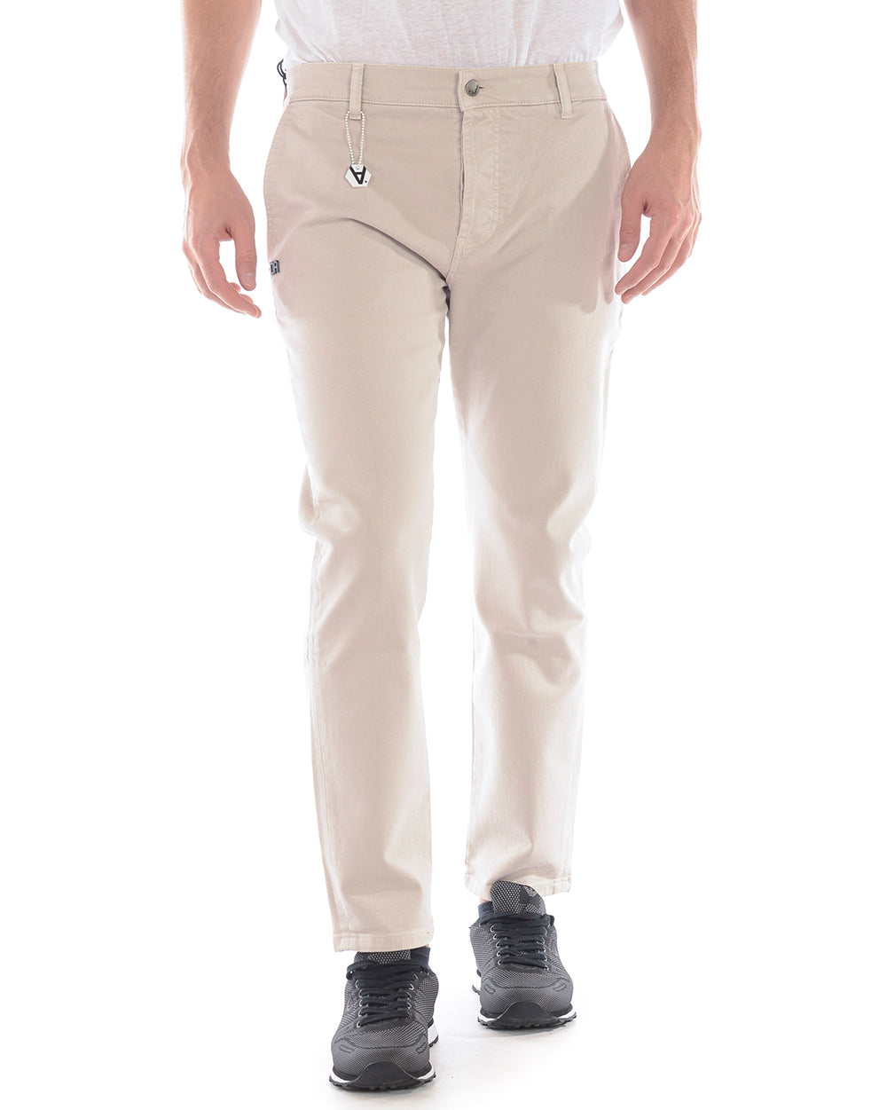 Pantaloni Beige Cotone Elastan 33 - Daniele Alessandrini - mem39