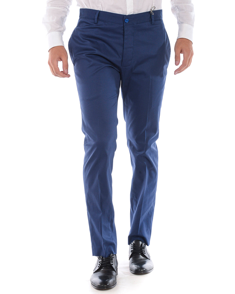 Pantaloni Daniele Alessandrini Blu Chiaro 48 - mem39