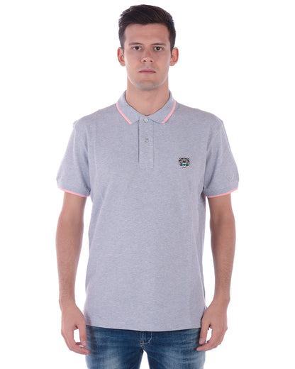 Polo Kenzo Grigio Chiaro Maniche Lunghe - mem39