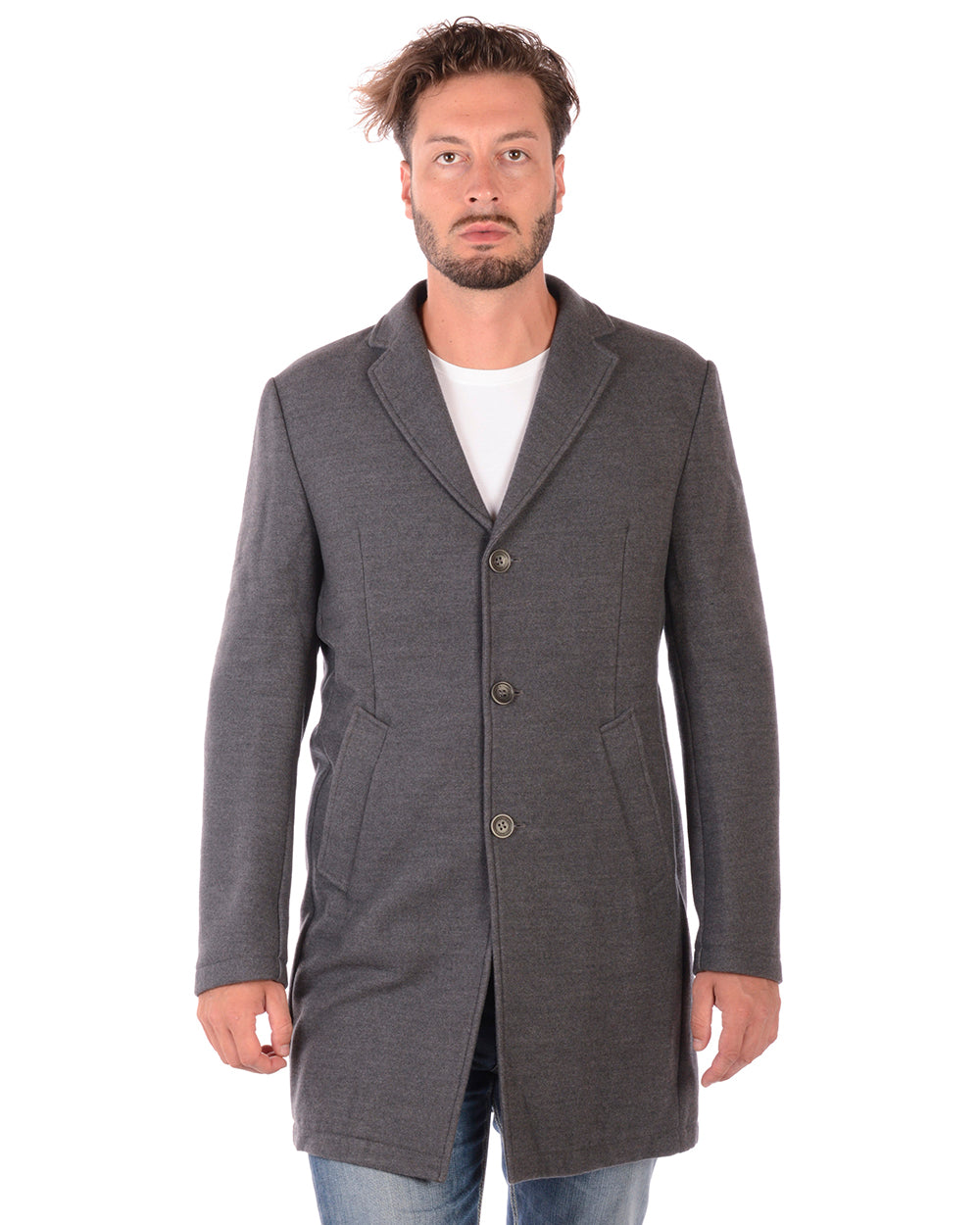 Cappotto Grigio Scuro Daniele Alessandrini - mem39