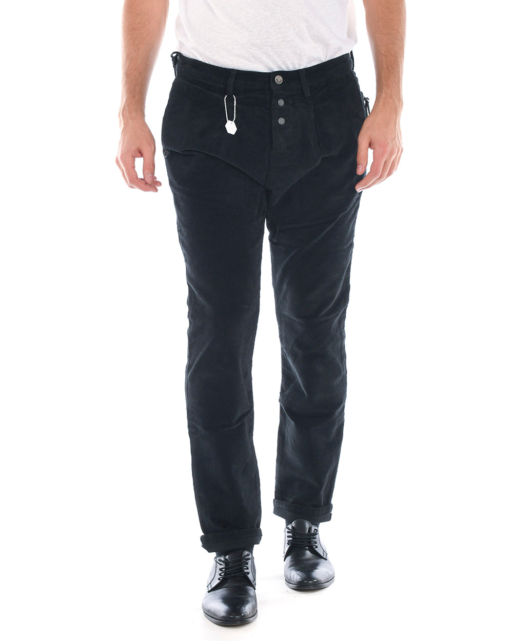 Pantaloni Grigi Cotone ed Elastan Daniele Alessandrini - mem39