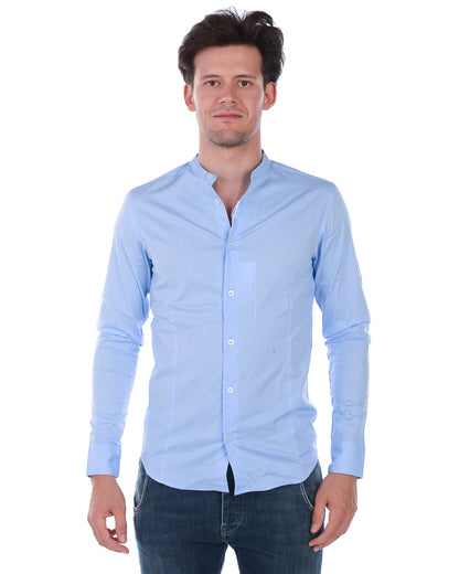 Camicia Slim Fit Daniele Alessandrini Azzurra - mem39