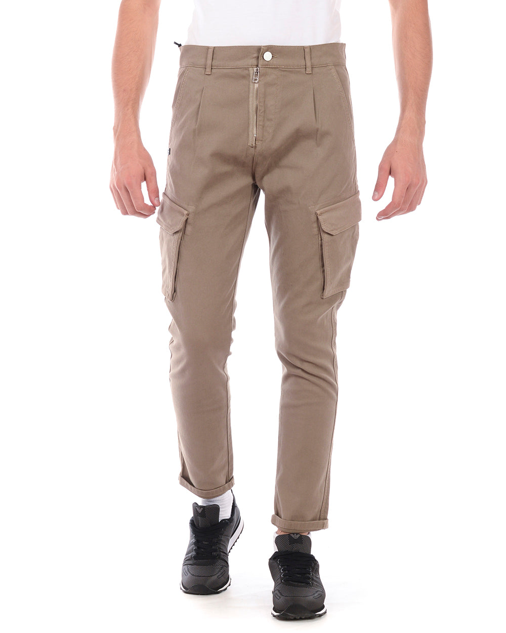 Pantaloni Beige Daniele Alessandrini Eleganza Italiana - mem39