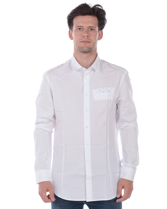 Camicia Bianca Slim Fit Daniele Alessandrini - mem39