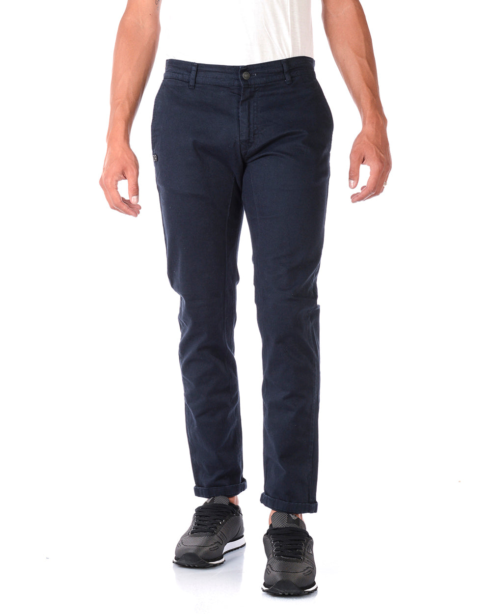 Jeans Daniele Alessandrini Blu con Zip e Bottoni - mem39