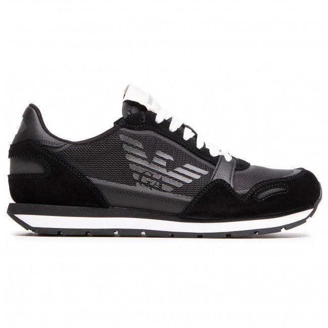 Scarpe Sneakers Emporio Armani Nero Poliestere Taglia 40,5 - mem39