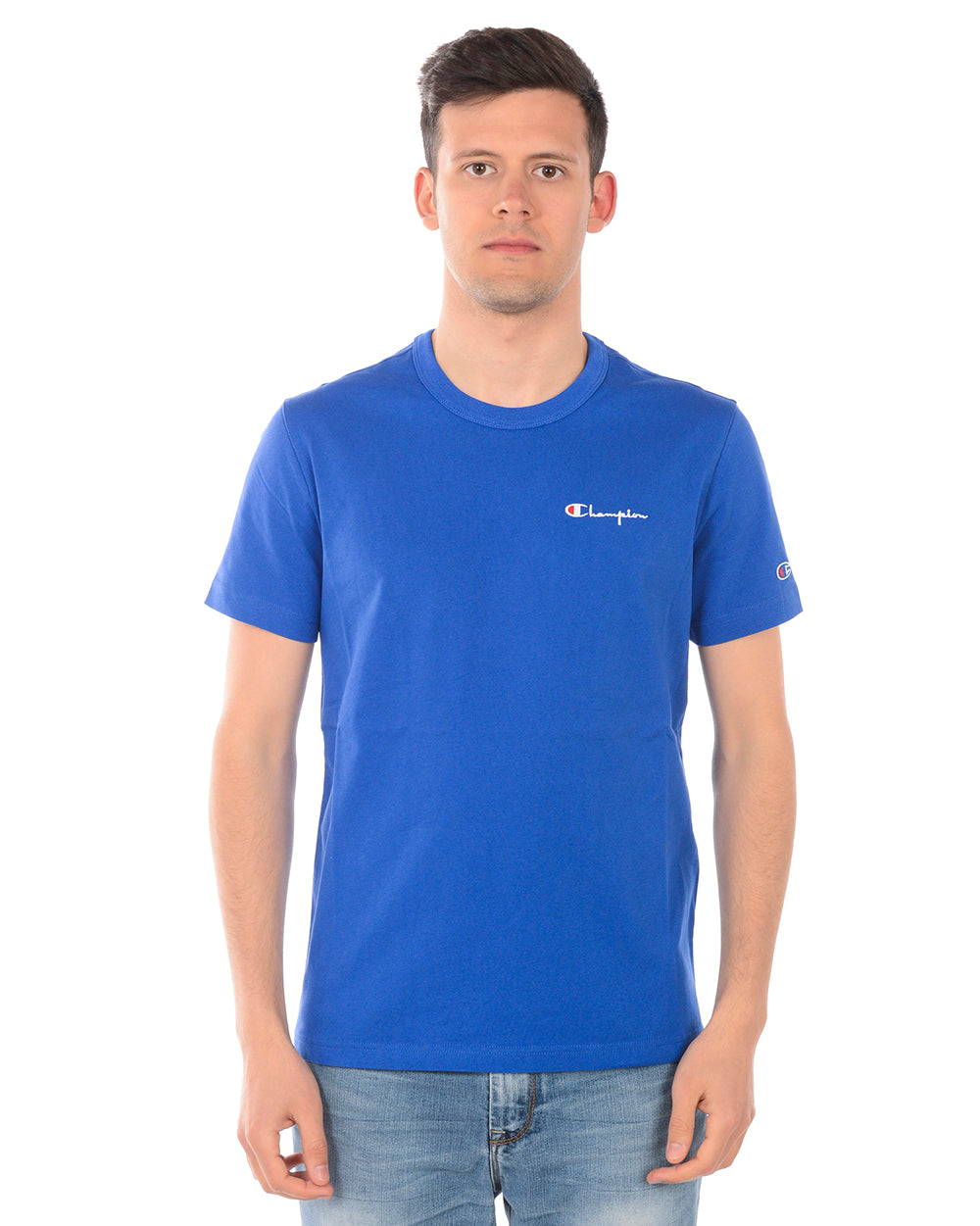 Maglia Champion Blu Scuro con Logo Ricamato - mem39