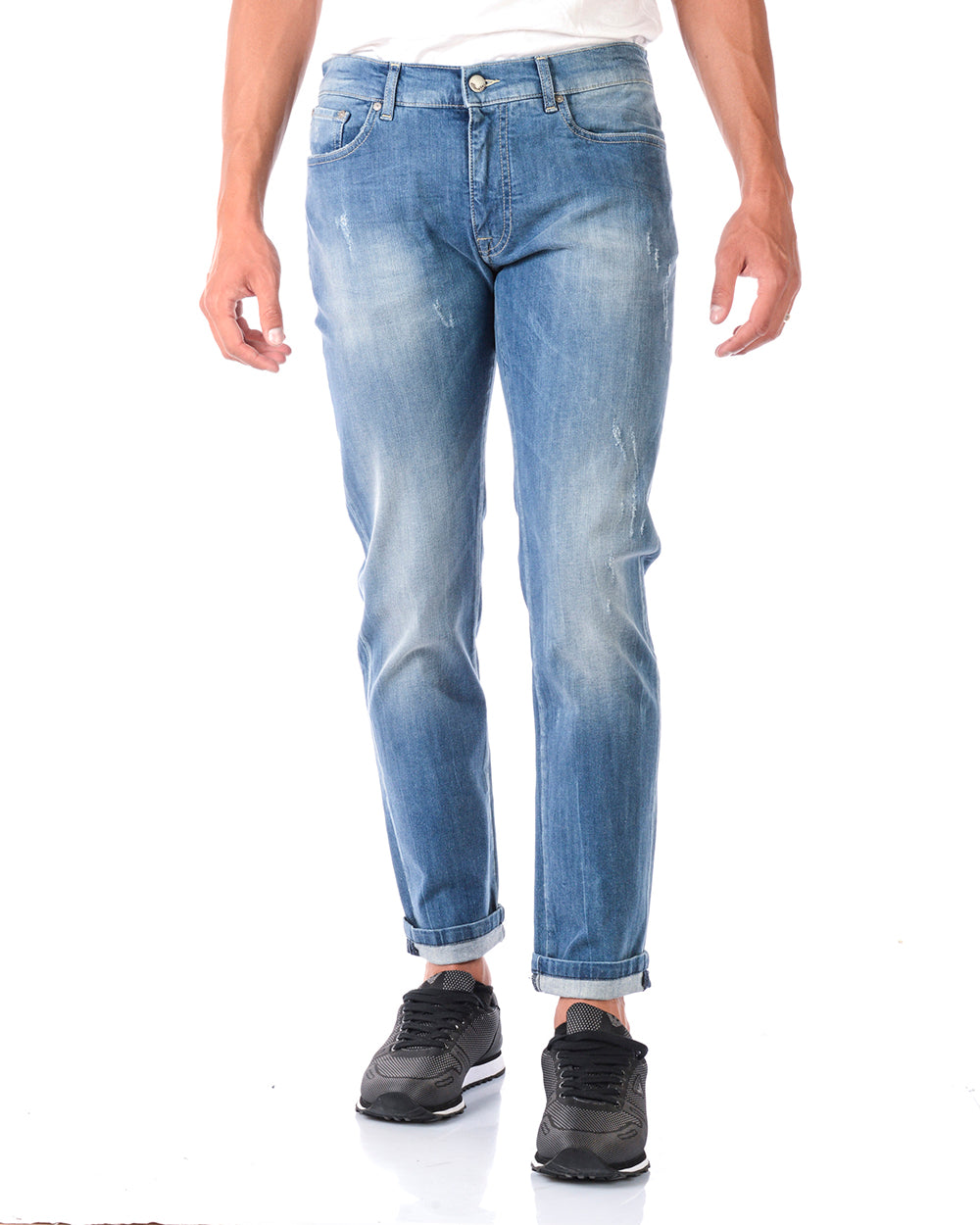 Jeans Daniele Alessandrini Blu Scuro Stretch - mem39