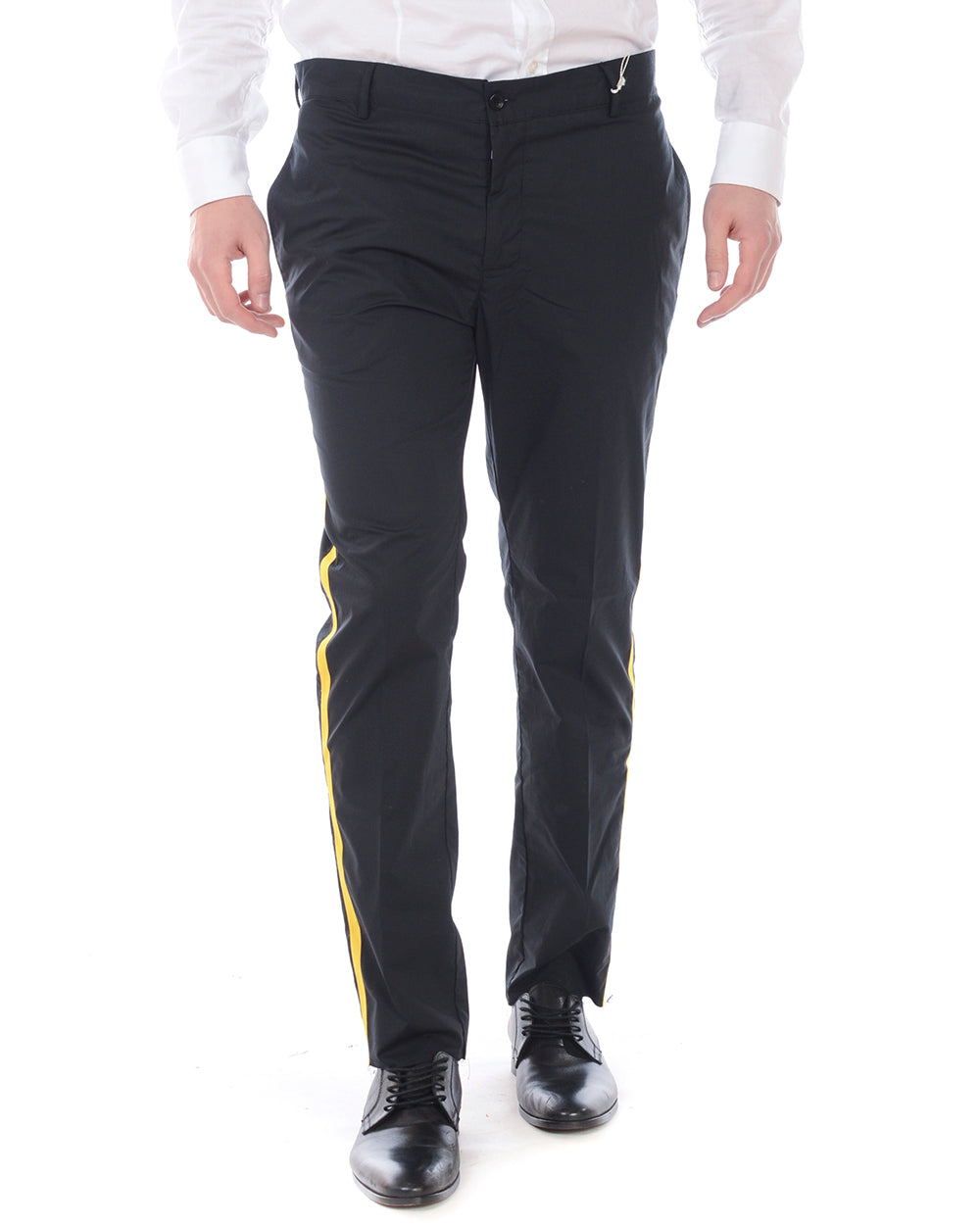 Pantaloni Daniele Alessandrini Cotone Nero 48 - mem39