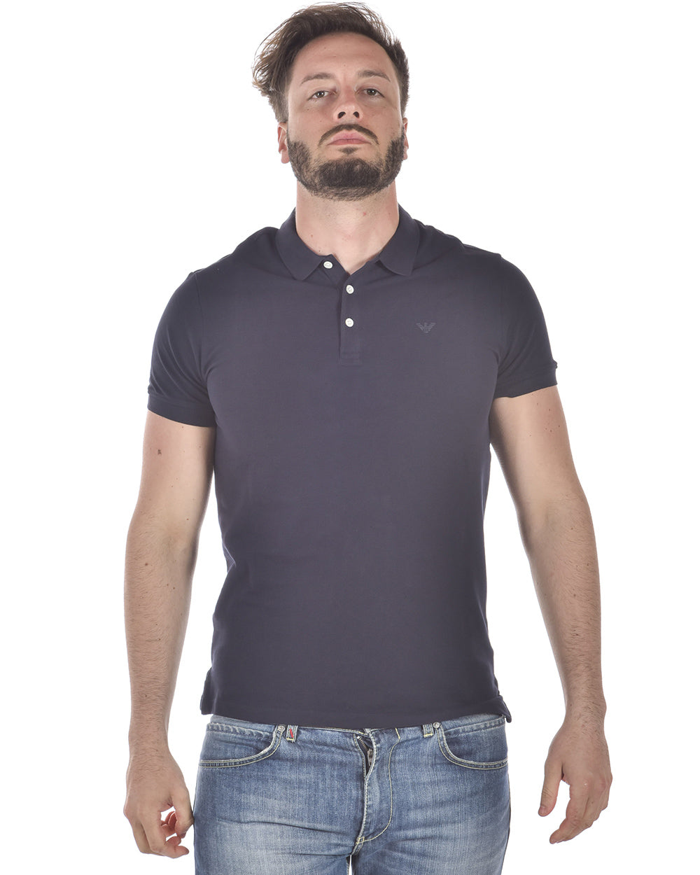 Polo Cotone Blu Emporio Armani - mem39