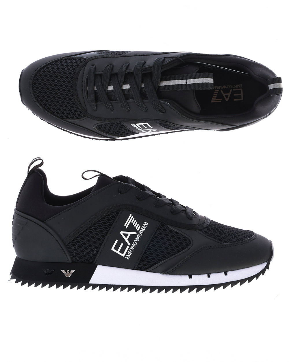 Sneakers Nero Emporio Armani EA7 con Logo Stampato e Suola Rimovibile - mem39