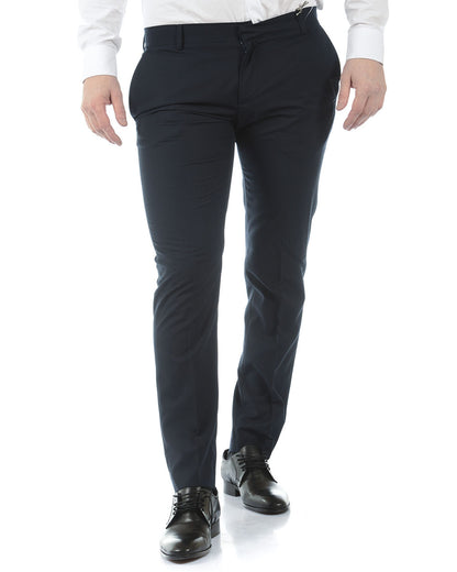 Pantaloni Daniele Alessandrini Blu Scuro Cotone - mem39