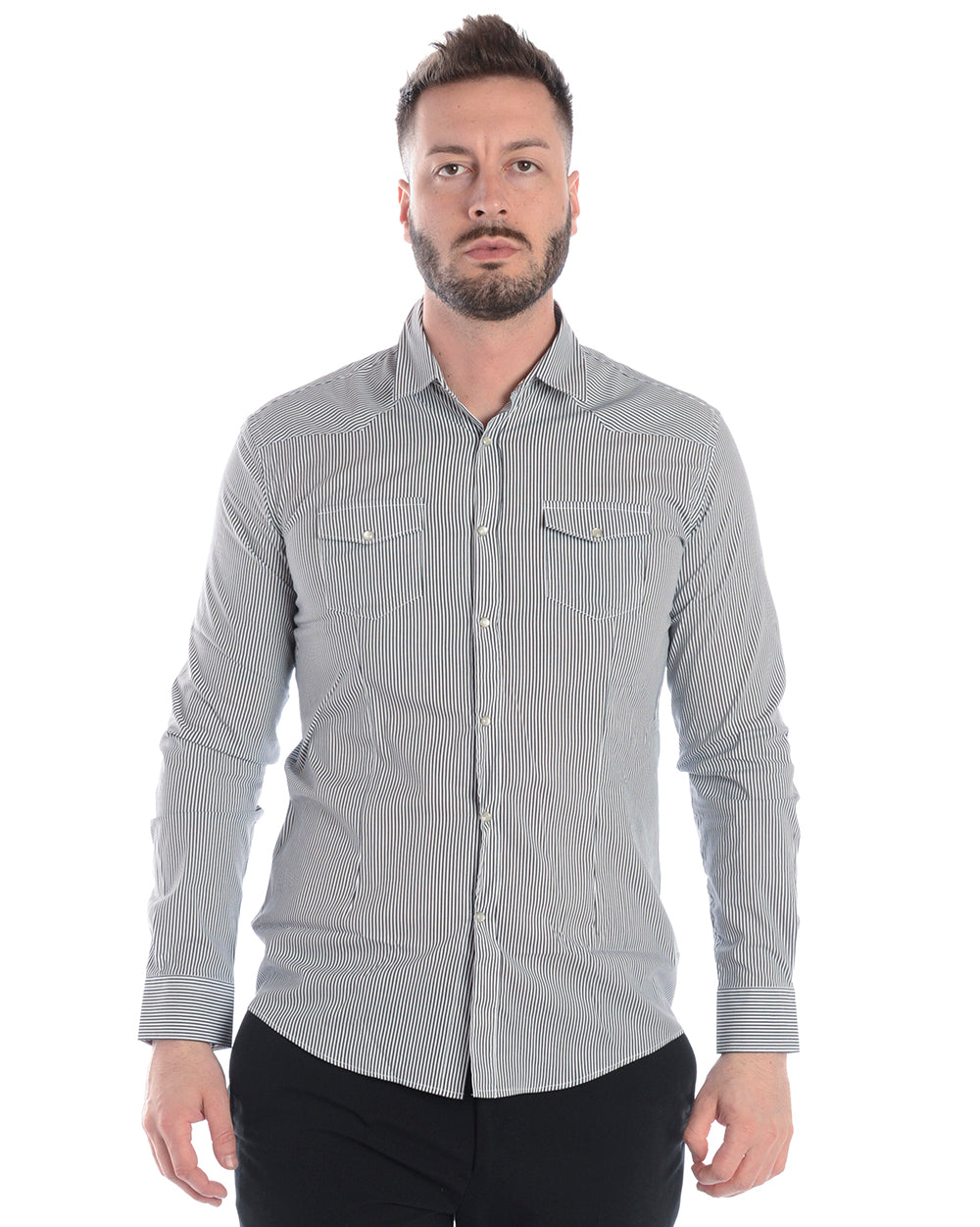 Camicia Nero Daniele Alessandrini - mem39