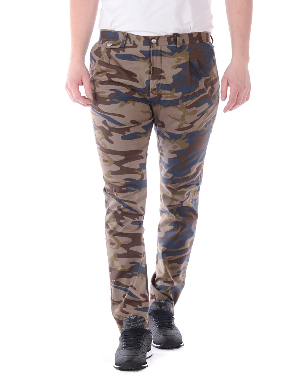 Pantaloni Daniele Alessandrini Verde Militare Eleganza - mem39