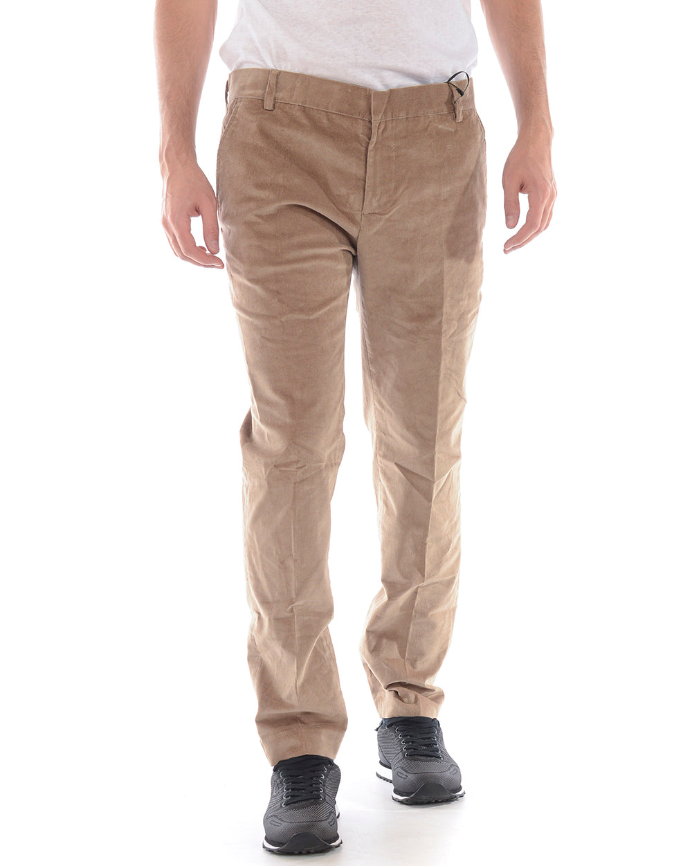 Pantaloni Daniele Alessandrini in Cotone ed Elastan - Marrone Taglia 50 - mem39