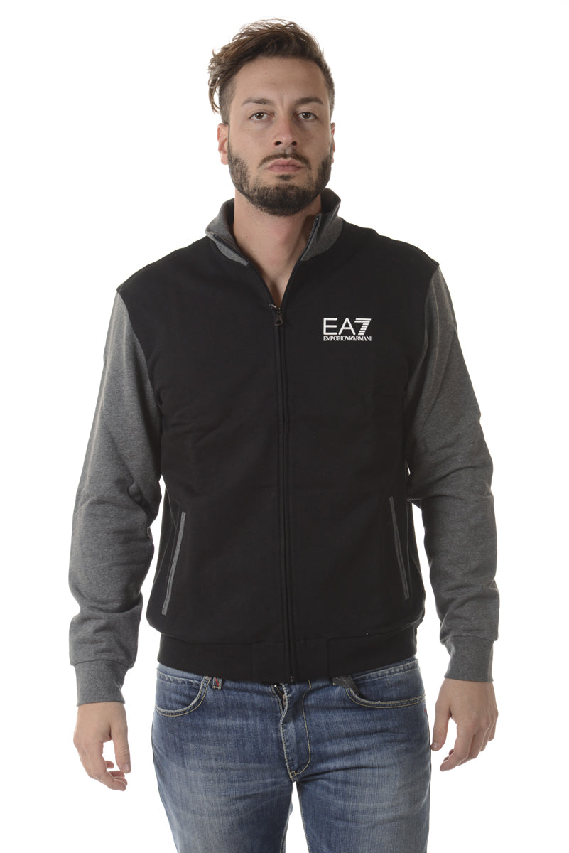 Felpa EA7 Nero con Zip - mem39