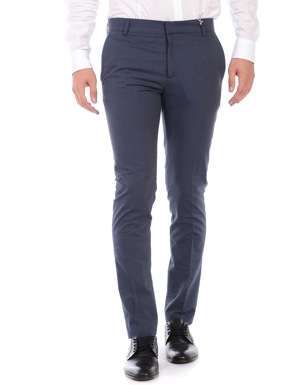 Pantaloni Blu Chiaro Cotone Daniele Alessandrini - mem39