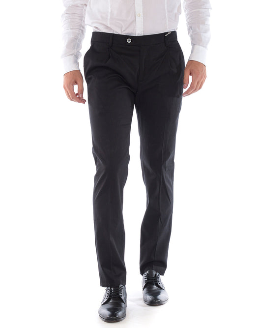 Pantaloni Daniele Alessandrini Cotone ed Elastan Nero M - mem39