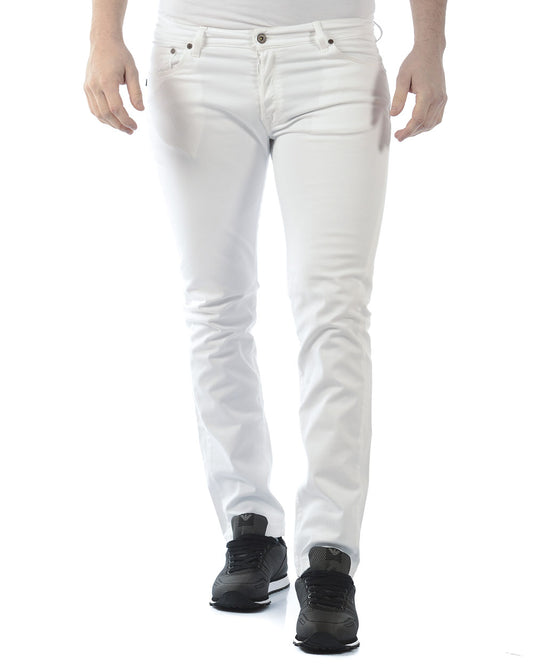 Pantaloni Bianchi Slim Fit Daniele Alessandrini - mem39