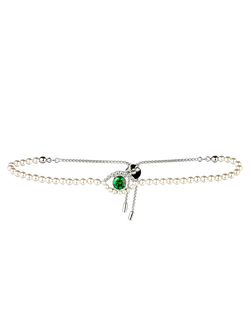 Bracciale Swarovski Eleganza Brillante Bianco e Verde M - mem39