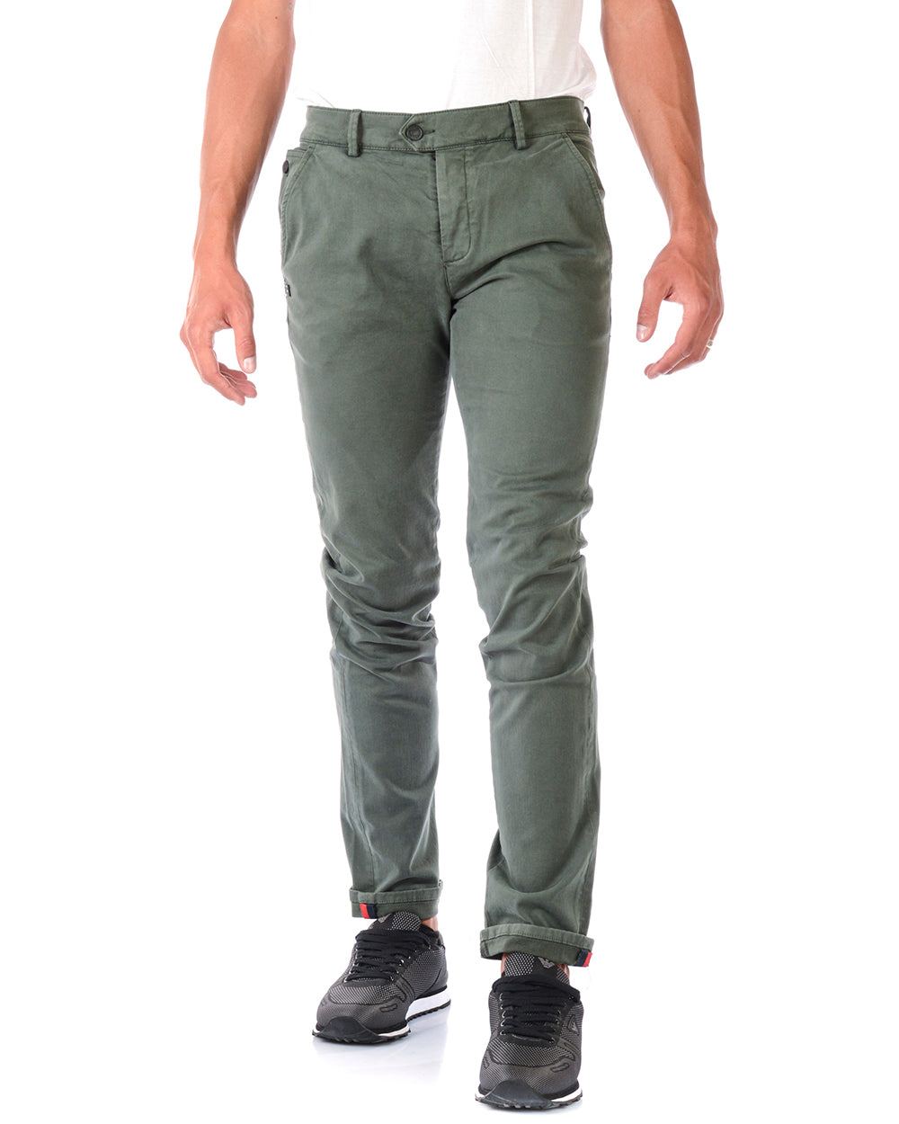 Jeans Daniele Alessandrini Verde Oliva Taglia M - mem39