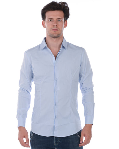 Camicia Blu Elegante Daniele Alessandrini - mem39