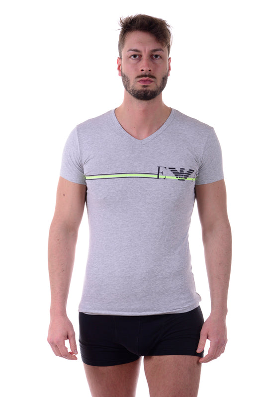 Maglia Grigio Cotone Elasticizzato Emporio Armani - mem39