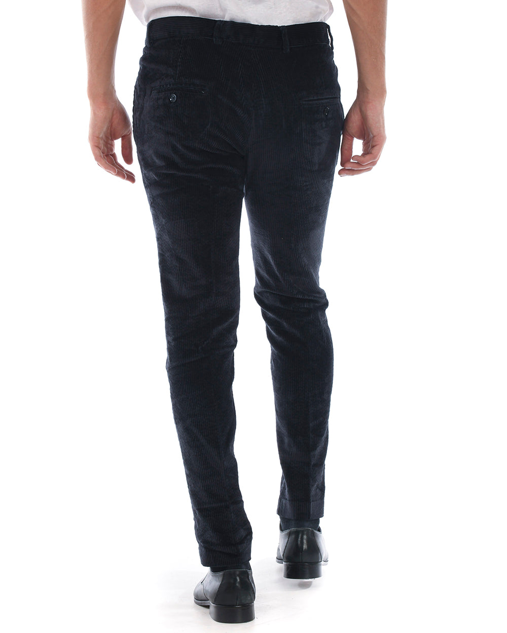 Pantaloni Daniele Alessandrini Blu Cotone ed Elastan - mem39