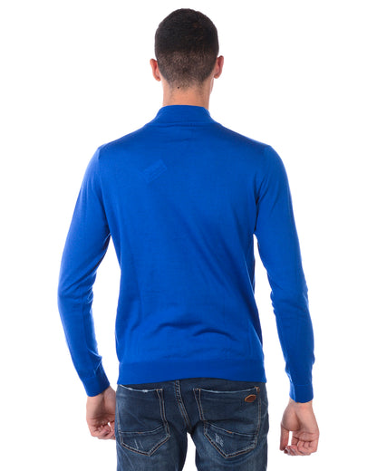 Maglia Daniele Alessandrini Blu Lana - Stile Elegante - mem39