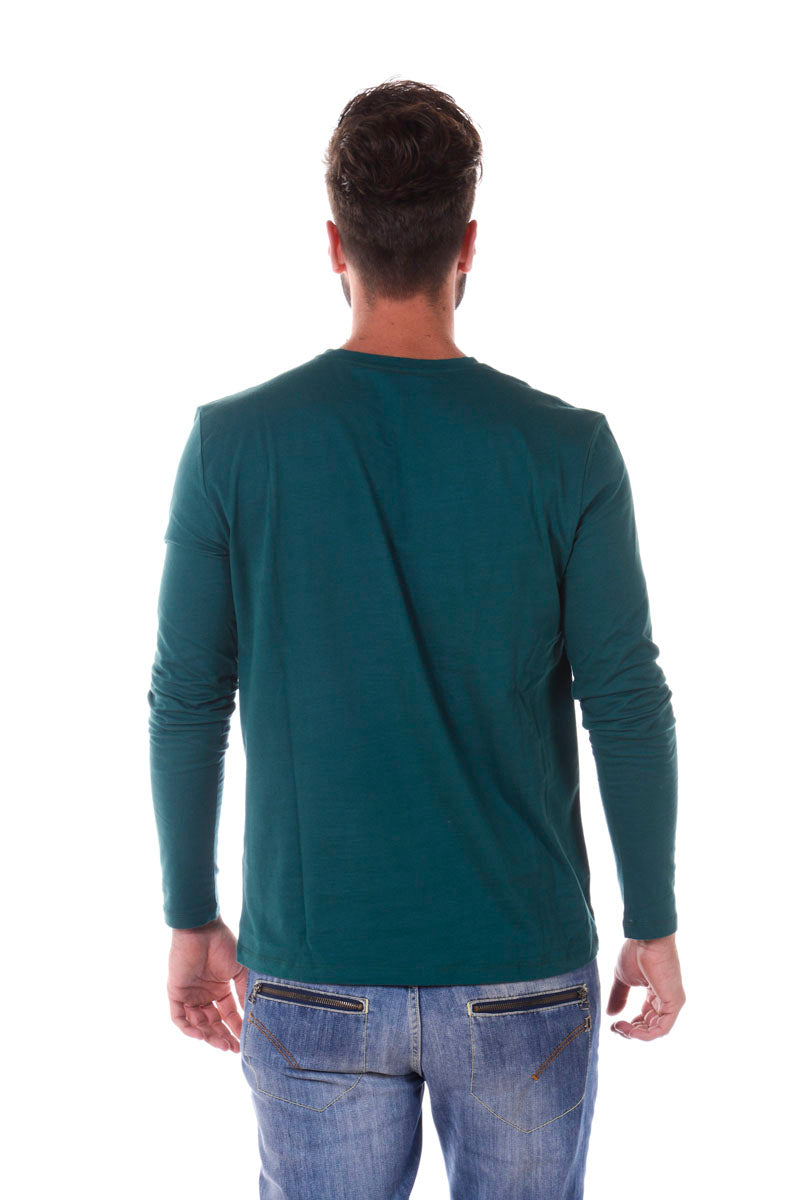 Maglietta Versace Collection: Verde Long Sleeve - mem39