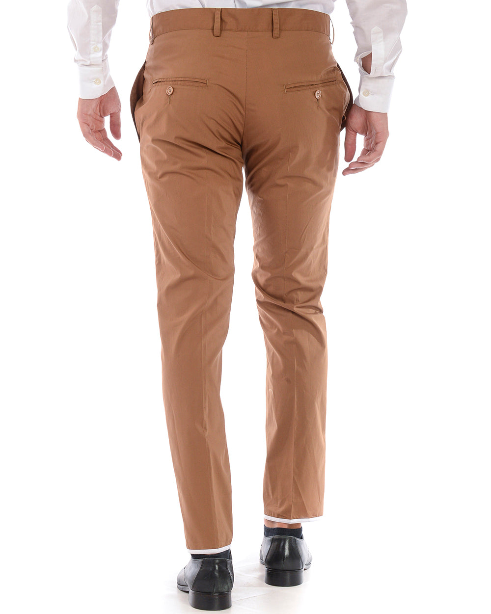 Pantaloni Daniele Alessandrini Brown Cotone - mem39