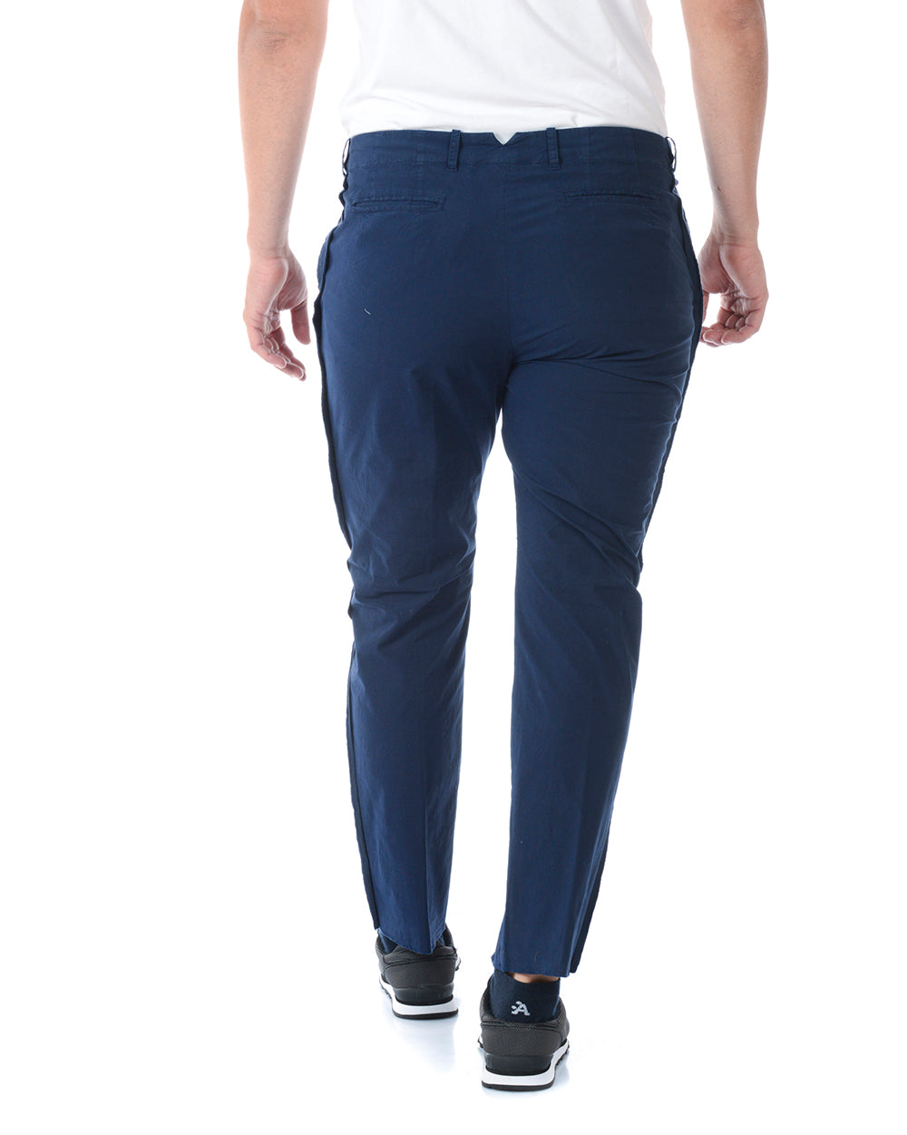 Pantaloni Blu Daniele Alessandrini in Cotone ed Elastan - mem39