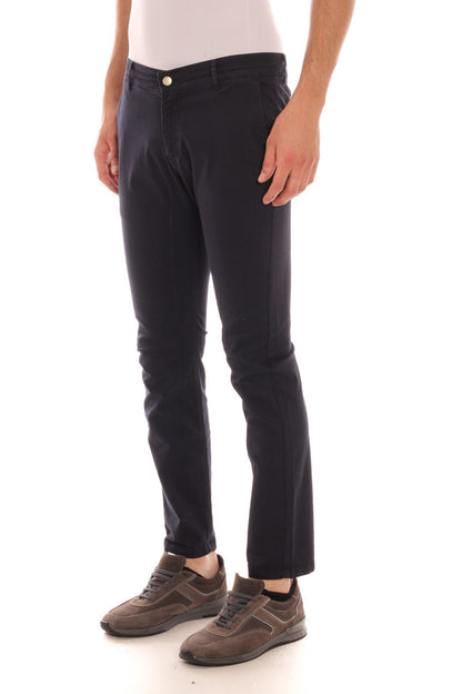 Pantaloni Daniele Alessandrini Cotone e Lycra Neri - mem39