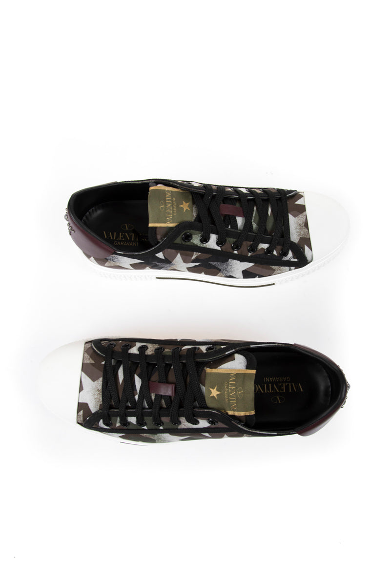 Scarpe Sneakers Valentino Pelle Verde Militare - Taglia 43 - mem39