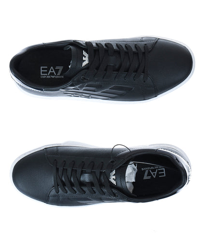 Sneakers Emporio Armani EA7 in Pelle Bianche e Verdi - mem39